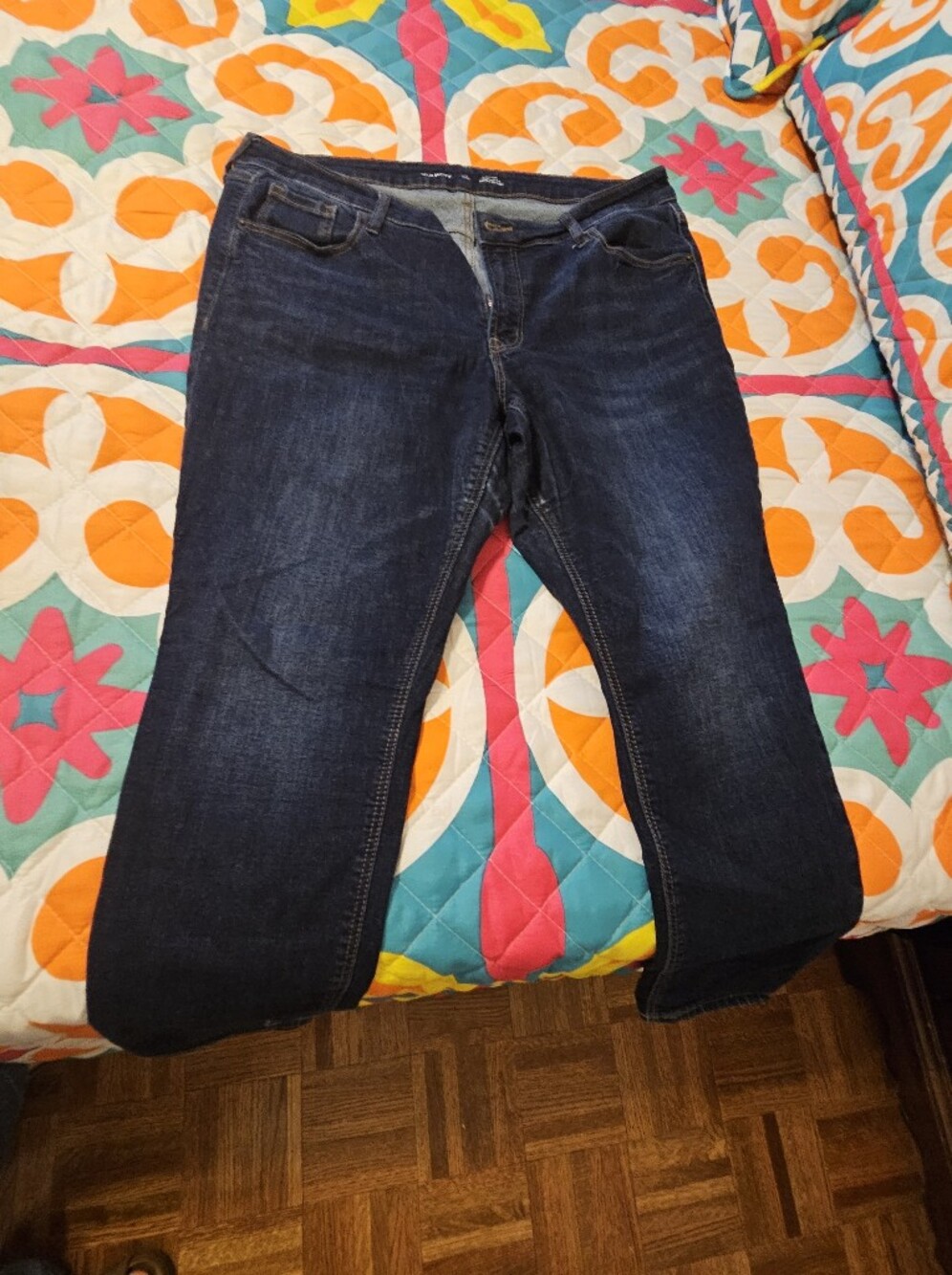 Old Navy Womens Dark Indigo Relaxed Fit Jeans